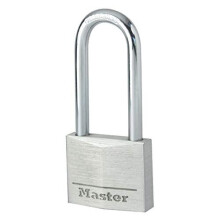 9140EURDLH Key Padlock in Aluminium with Long Shackle, Grey, 4 x 8.9 x 1.3 cm