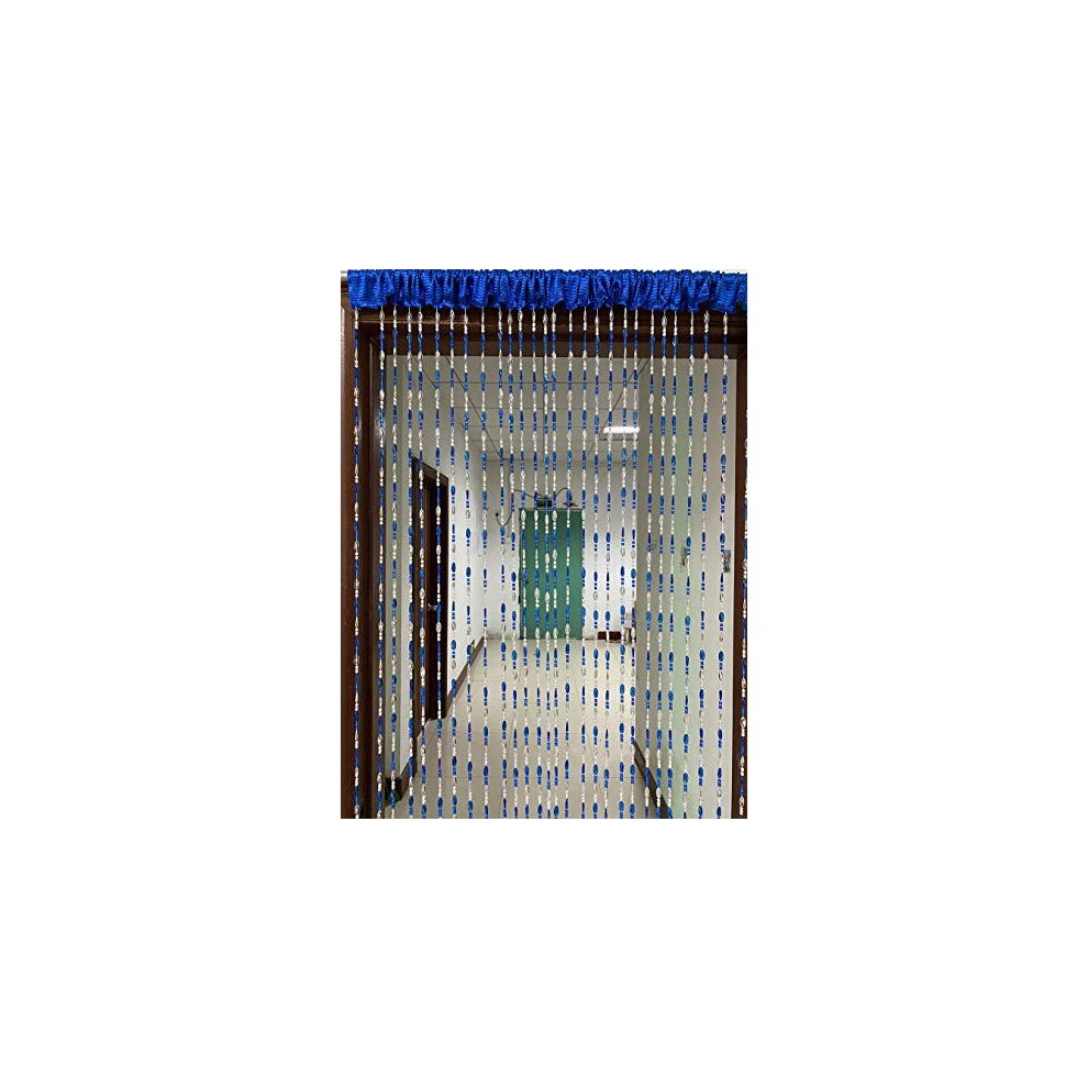 Acrylic Beaded Door Curtain Décor Tassel Room Divider Curtain (Dark Blue, 100cm by 195cm)