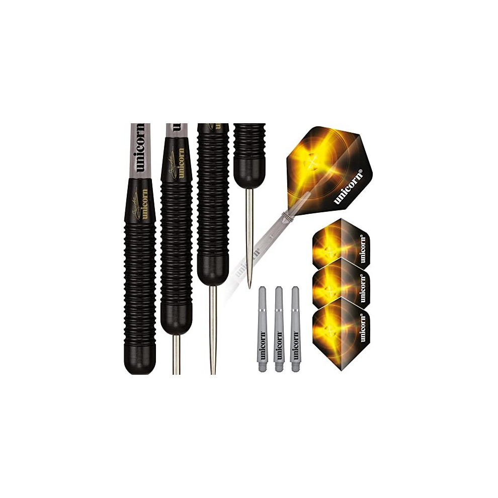 Darts Set | Gary 'The Flying Scotsman' Anderson | Brass Barrels with Matt Black Coating | Steel Tip | 25 g