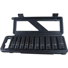 Impact Wrench, Nuts, 1/2 Drive 10-24 mm hexagon bit, 10 piece socket wrench set.