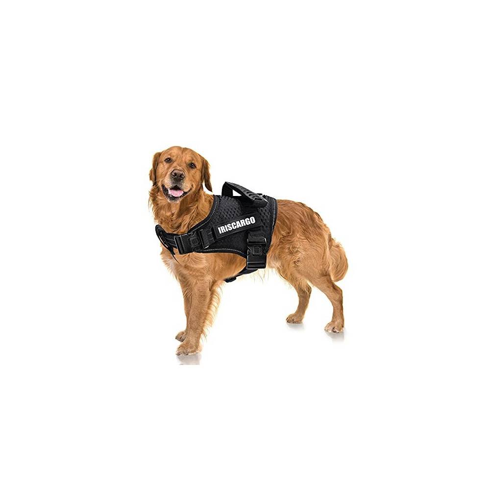 No Pull Dog Harness, dogs harness with Handle Adjustable Padded Harness, front Clip Puppy Vest Harnesses Reflective Breathable Soft Mesh Lightweight