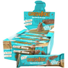 Grenade High Protein Low Sugar Bar - Chocolate Chip Salted Caramel, 60 g, 12 x 60 g, 20 g+ Protein, 1.4 g Sugar, Informed Sport Certified
