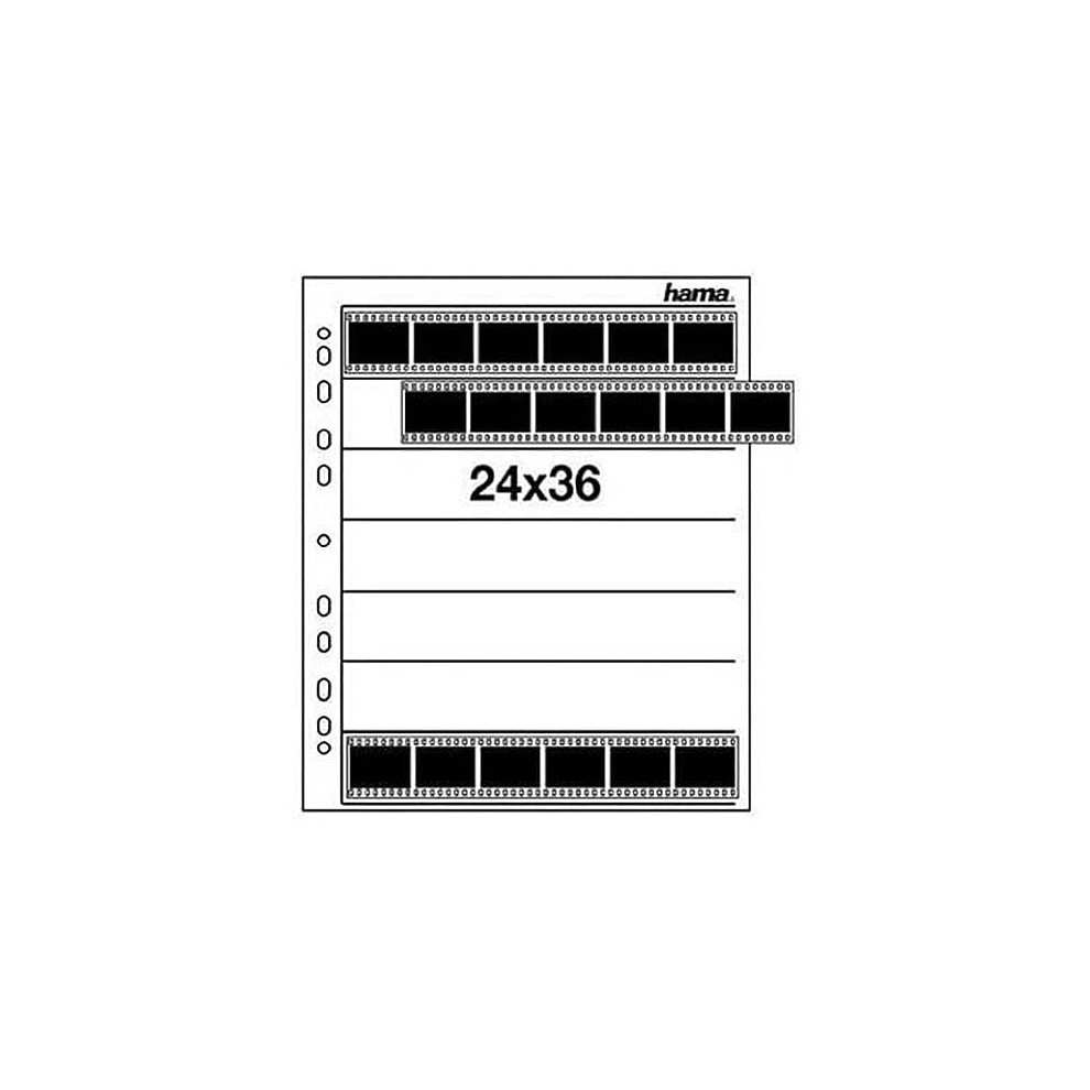 Hama 25 Negative Archiving Sleeves For (24X36 Mm) 7 Small Picture Strips With 6 Pictures Each (1,050 Negatives), Glassine