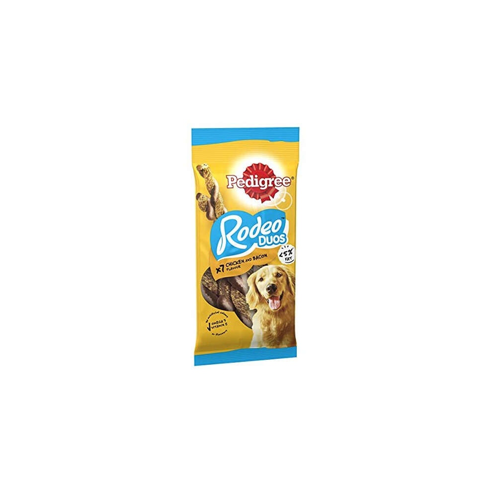 Rodeo Duos - Dog Treats - with Chicken and bacon - 70 Sticks (Pack of 10)