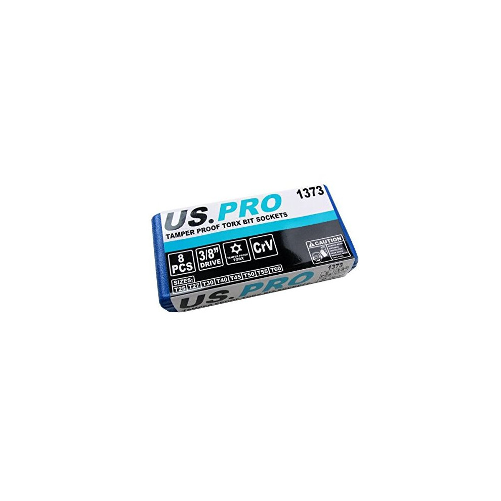 US PRO 3/8 Drive Security Torx Bit Socket Set T25-T60 Long Tamper Proof Bits - Image 5