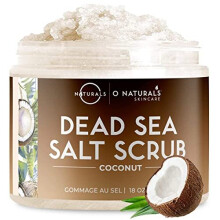 510g Ultra Hydrating Coconut Dead Sea Salt Scrub - Skin Smoothing Body Scrub Exfoliator & Foot Scrub, Body Exfoliator & Exfoliating Face Scrub -