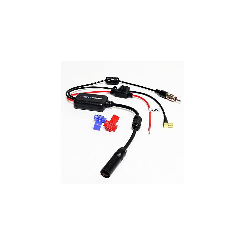 Drivesmart Car Dab Radio Powered Amplifier Fm/Smb Dab/Dab+ With Din Port. Stereo Aerial Antenna Splitter Signal Converter Booster 12V