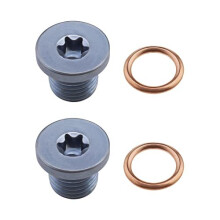 2Pcs Oil Sump Plug with O-ring Replacement N91101402 Compatible with VW Compatible with Skoda Compatible with Seat Oil Pan Oil Drain Screw