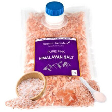 Pure Pink Himalayan Salt (Coarse) 1kg Premium UNREFINED | 100% Natural | Gluten Free | Vegan | Vegetarian by Organic Wonders