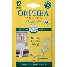 Orphea Anti Moth Strips - Floral Scented Moth Repellent for Wardrobes Drawers Shelves - Wardrobe Fresheners for Wool - Moth Paper Strips for Clothes