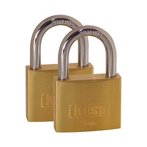 Cadenas Kasp K12030D2 30 mm avec serrure à clé, lot de 2