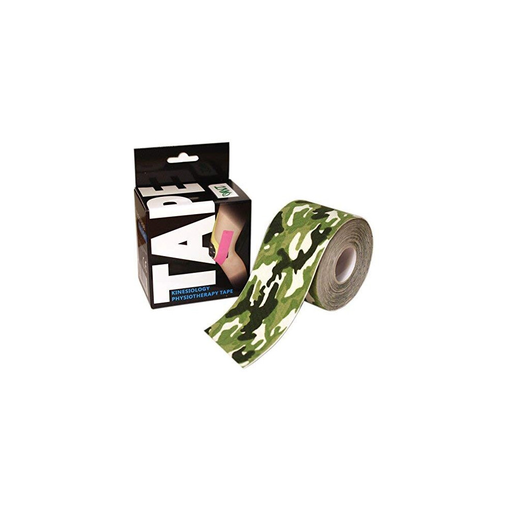Nature Therapy Green Nt Kinesiology Elastic Tape | 5M X 5Cm Roll Of Elastic Muscle Support Tape For Exercise, Sports & Injury Recovery (Camouflage )