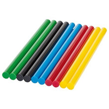 Bosch 10x Colour Glue Sticks (Red, Yellow, Green, Blue, Black, Ø 7mm, Accessories Hot Melt Glue Guns)