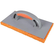 Orange Sponge Float Soft 18mm Rubber 280 x 140mm Plastering Rendering Float (N3684)