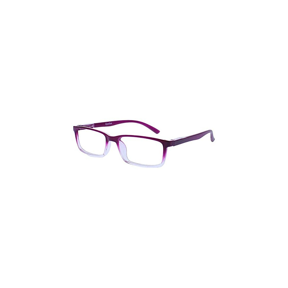 Opulize Blue/Light/Purple See 2 Pack Blocking Reading Glasses Turquoise Computer Gaming Anti Glare Unisex Bb9-5Q +1.50