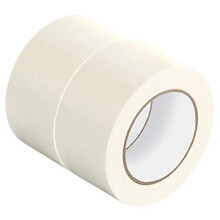 2 Rolls 50mm x 50m Wide Masking Tapes Easy-Peel Adhesive Tapes for DIY Painting, Labelling, Decorating and Garage Crafts Packing
