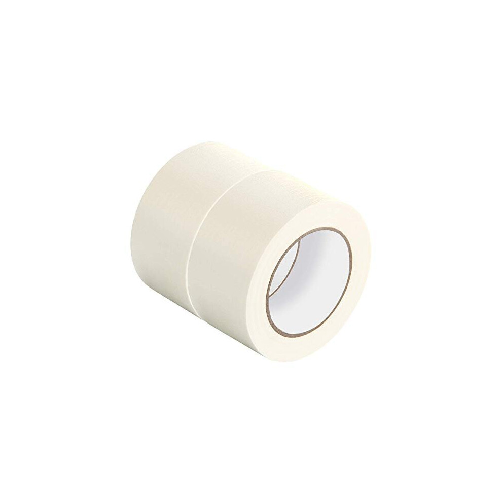 2 Rolls 50Mm X 50M Wide Masking Tapes Easy-Peel Adhesive Tapes For Diy Painting, Labelling, Decorating And Garage Crafts Packing 675234124459