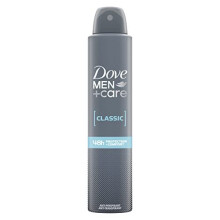 Dove Men+Care Classic Antiperspirant Aerosol pack of 6 deodorant for men with 1/4 moisturising cream for 48h sweat and odour protection 200 ml