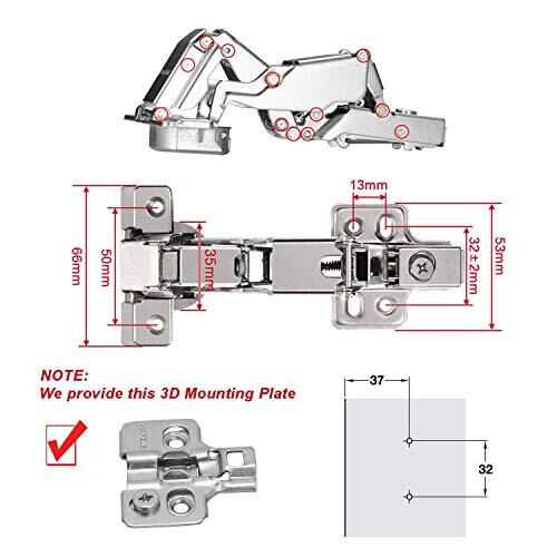 HAFELE 165 Degree Hinges with Integrated Cushioning Kitchen Cabinet ...