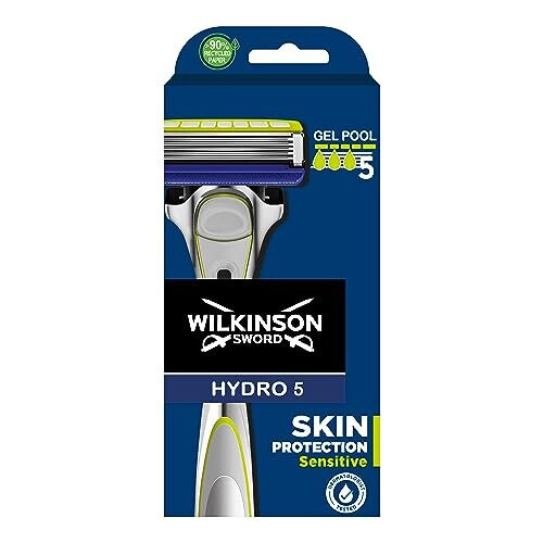 Wilkinson Sword - Hydro 5 Skin Protection For Men, Sensitive, Razor Handle + 1 Blade Refill 1