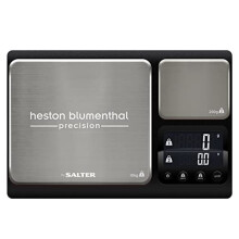 Heston Blumenthal Precision by Salter 1049A HBBKDR Premium Dual Platform Precision Kitchen Scale,10 Kg High Capacity, 200 g Precision Platform,Easy