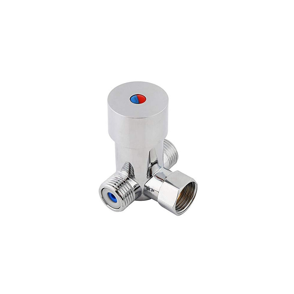 Thermostatic Mixing Valve, G1/2 Thermostatic Mixer Mixing Valve Hot Cold Water Brass And Copper For Shower System Thermostat Control Temperature 747333484083