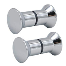 2 Packs Shower Door Knobs Aluminium Alloy Shower/Bath Door Handle Chrome Finish