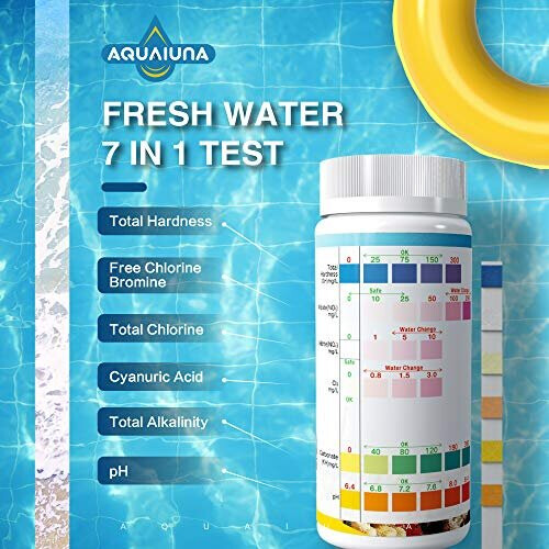 Pool And Spa Test Strips 100ct 7 Way Hot Tub Test Kit Testing For Free Chlorine Total 4775