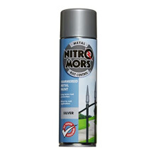 Hammered Finish Metal Paint - Silver 500ml Aerosol | Protection Against Rust and Corrosion | Superior Coverage |NOH500…
