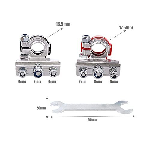 2pcs Quick Release Car Battery Terminal Connectors, Battery Clamps 12V