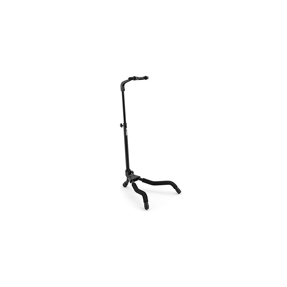 GST15-BK Folding Guitar Stand in Black – for Acoustic Guitar, Classical Guitar, Electric Guitar, Bass Guitar