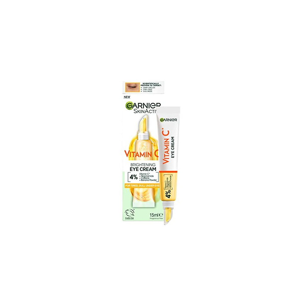 Eye Cream, With 4% Vitamin C, Brightening Eye Treatment For Dark Circles, Prevents Under Eye Bags And Puffiness, Vitamin C*, 15ml