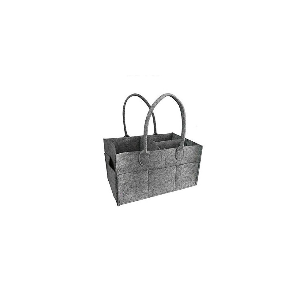 Felt Baby Diaper Caddy Nursery Storage Wipes Bag Nappy Organizer Container ( ) Grey/Dark Yueshop