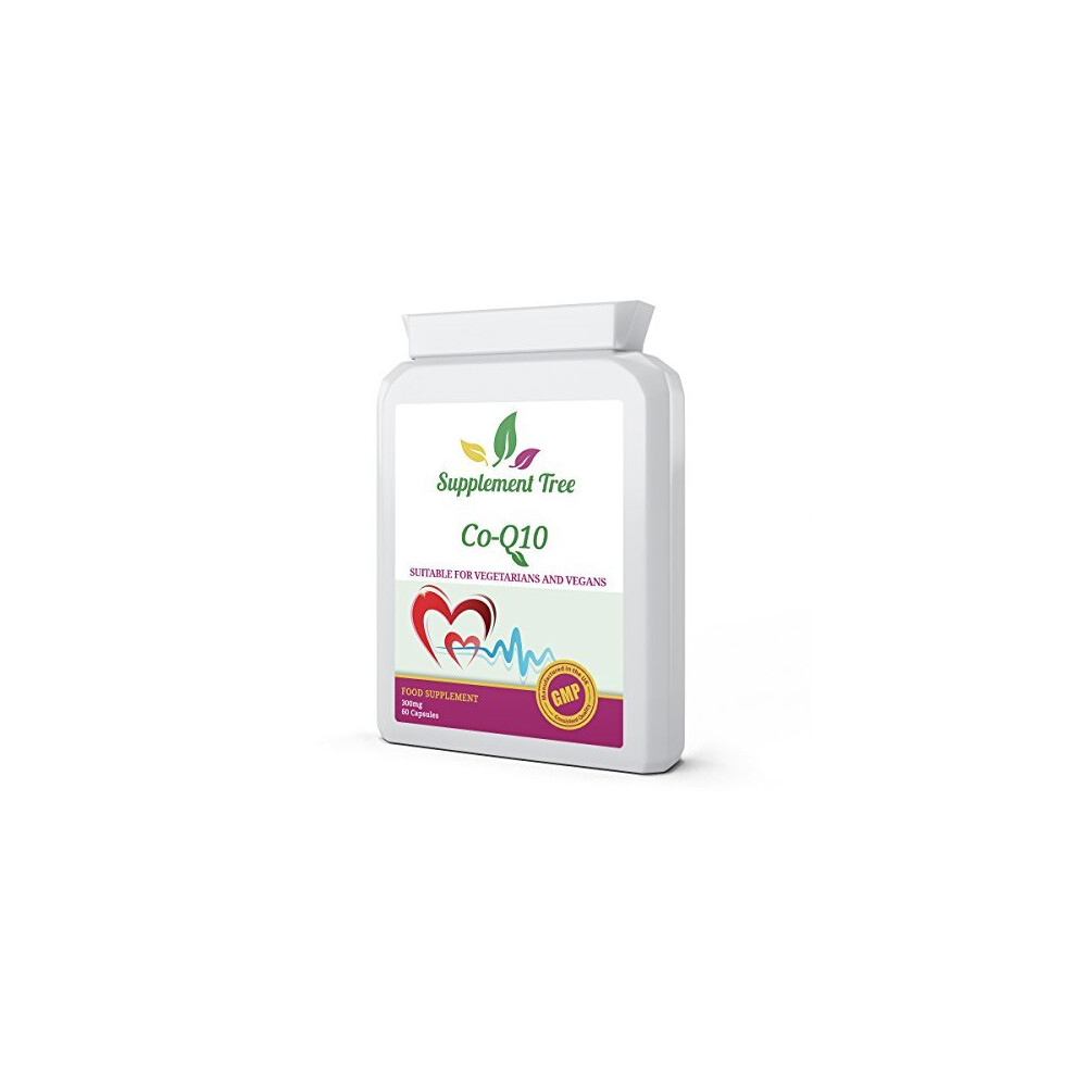 Supplement Tree Co Enzyme Q10 Coq10 300Mg 60 Vegetarian Capsules | Trans From Naturally Fermented | Energy Heart Supplement | Uk Manufactured Gmp Guaranteed Quality