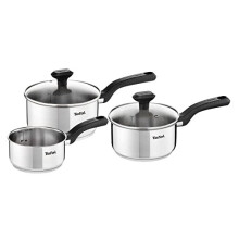 3 Piece Comfort Max, Stainless Steel Saucepan Set, Silver