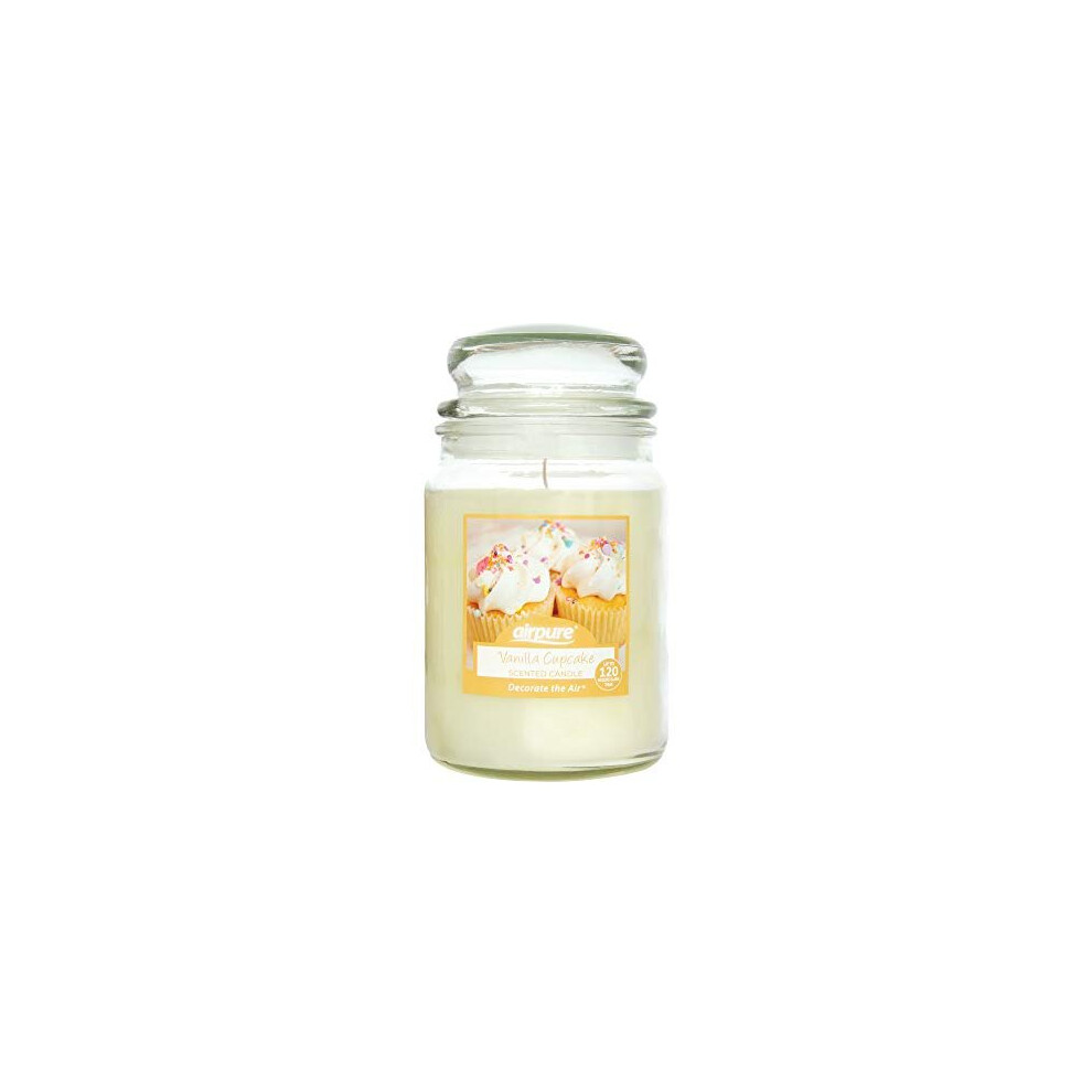 Large Candle Scented, Vanilla Cupcake Fragrance, 18oz Jar, 120 Hour Ornamental Candles, Fill The Room with a Warm and Homey Fragrance, for The Bedroom