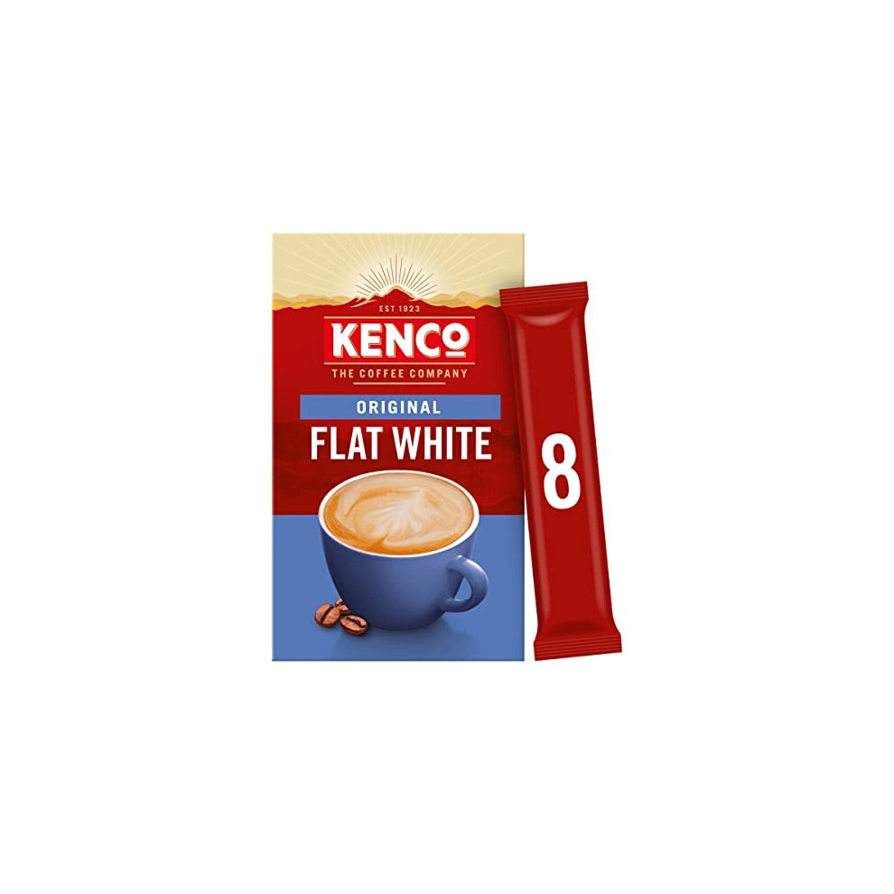 Flat White Instant Coffee Sachets s 8x14.8g (Pack of 5, Total 40 Sachets, 592g)