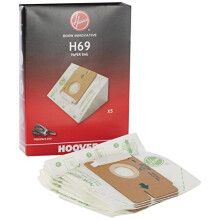 H69 Vacuum Cleaner Bags, Original, in Paper, Anti Odor, Extra Filtering, Compatible with Hoover Vacuum Cleaner Freespace Evo, 5 Bags