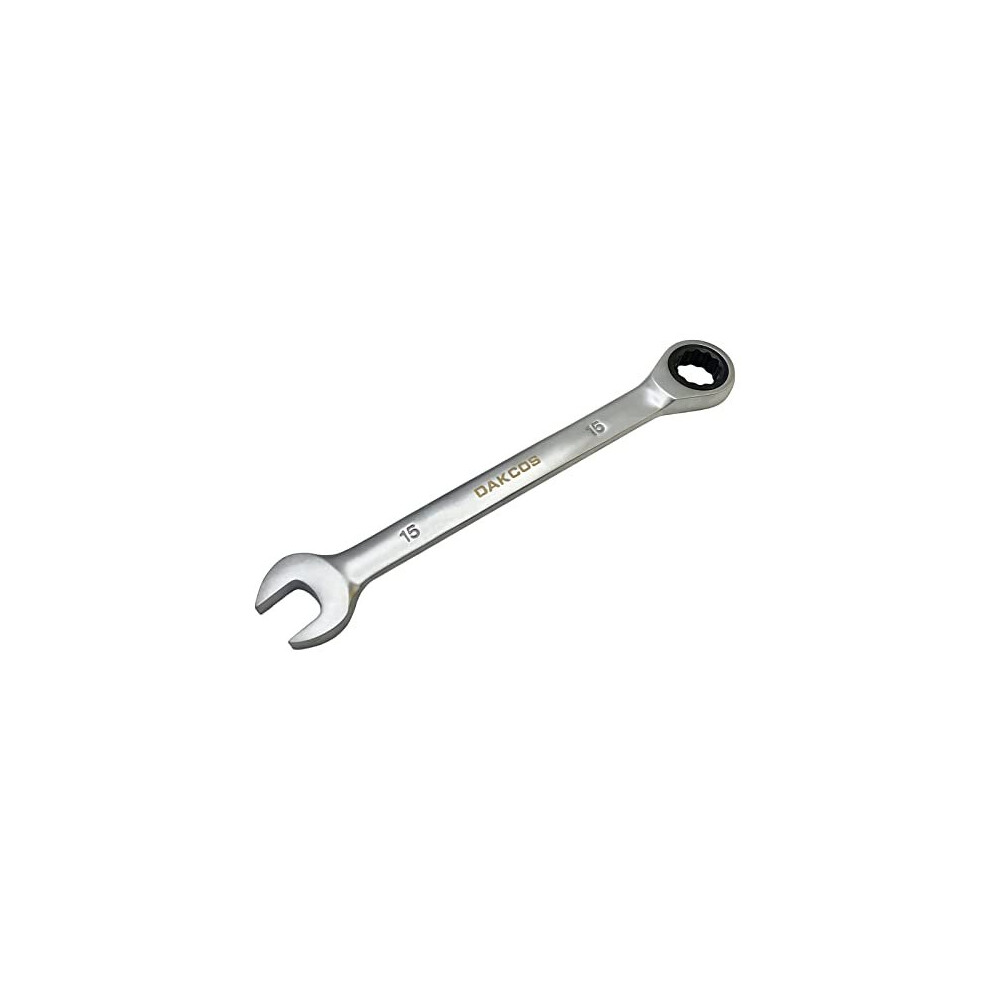 Fixed Head Ratchet Spanner 15Mm Ratcheting Combination Wrench Chrome Vanadium Steel 9331538647056
