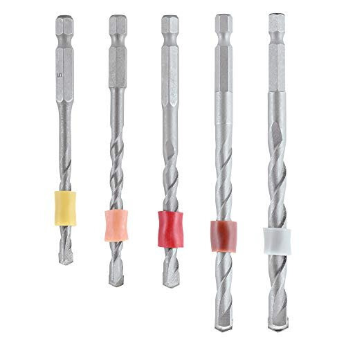 Trend Snappy 5-Piece Masonry Drill Set with Depth Bands, Tungsten Carbide Tipped, Centrotec Compatible, SNAP/MD2/SET 1