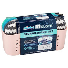 Pink M Cloth Storage Basket Set