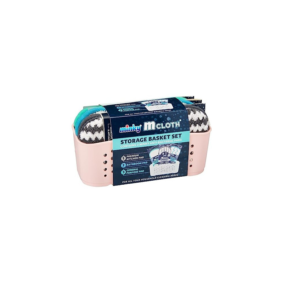 Pink M Cloth Storage Basket Set