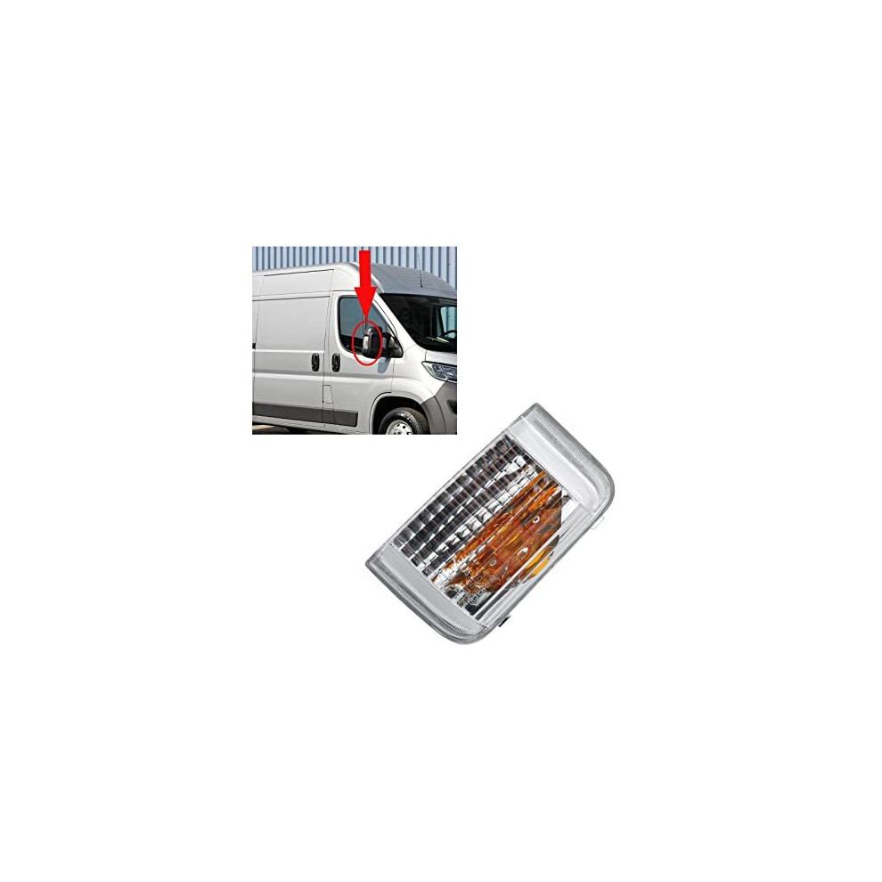 Door Wing Mirror Indicator Lens Clear Right Driver Side For Peugeot Boxer Fiat Ducato Citroen Relay 6325H1 6325H4 758636149814