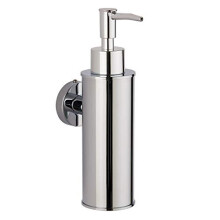 Wall Mounted 304 Stainless Steel Soap Dispenser for Bathroom Kitchen Home Decor (Round, Chrome)
