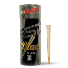 Black Cones King Size | 50 Pack | Natural Pre Rolled Rolling Paper Pressed Extra Fine for Thin, Slow Burning, Naturally Translucent Paper with Tips &