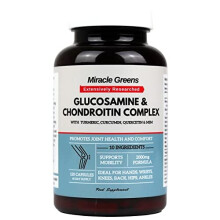 2000mg Glucosamine and Chondroitin Complex | Highest Strength Available with 10 Powerful Ingredients - Turmeric, Curcumin, Quercetin, Bromelain,