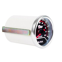 Car Motor Universal Smoke Tint Len 2" 52mm Tachometer Tacho Gauge Meter RPM Pointer Indicator Instrument Meter White Light 8V - 18V