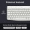 Wireless Keyboard and Mouse Combos, 12 Multimedia and Shortcut Keys UK Layout Full Size Keyboard and Mouse Set for Windows,MacOS,Linux-White (Battery 3
