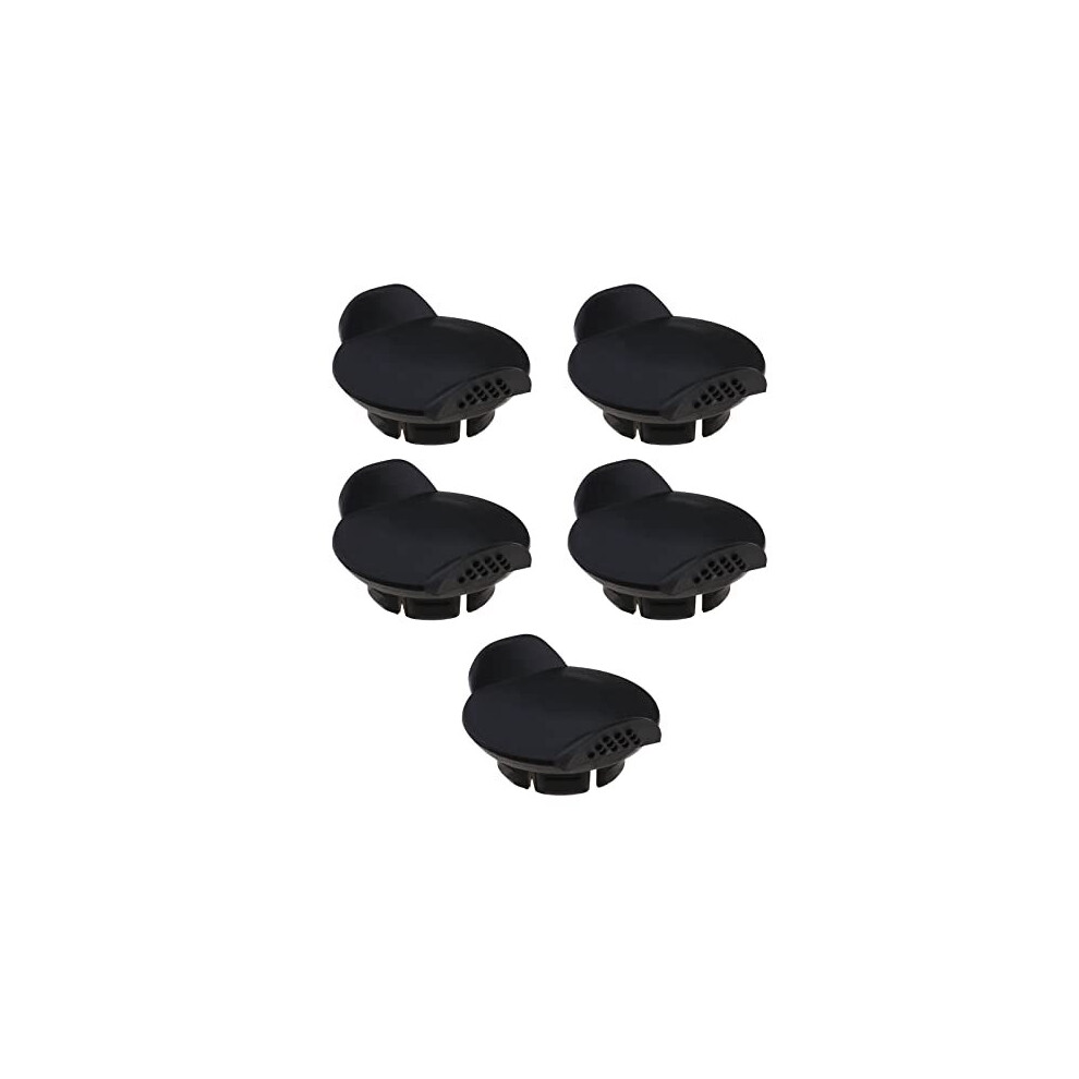 5Pcs Cigarette Lighter 12V Socket Cover Power Outlet Cap 21Mm Dustproof Waterproof Cap Replacement Accessories For Most Vehicles Plastic Black 4895243235144