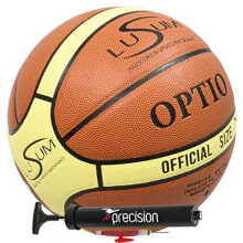 Optio Basketball Ball Indoor Outdoor PU Leather Basketball Size 5, 6 and 7 (Size 7)